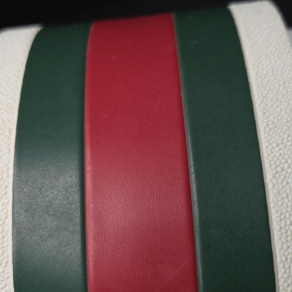 Gucci Men's Pursuit Web Slides - White/Signature Stripe - Size 10 - Picture 3 of 16